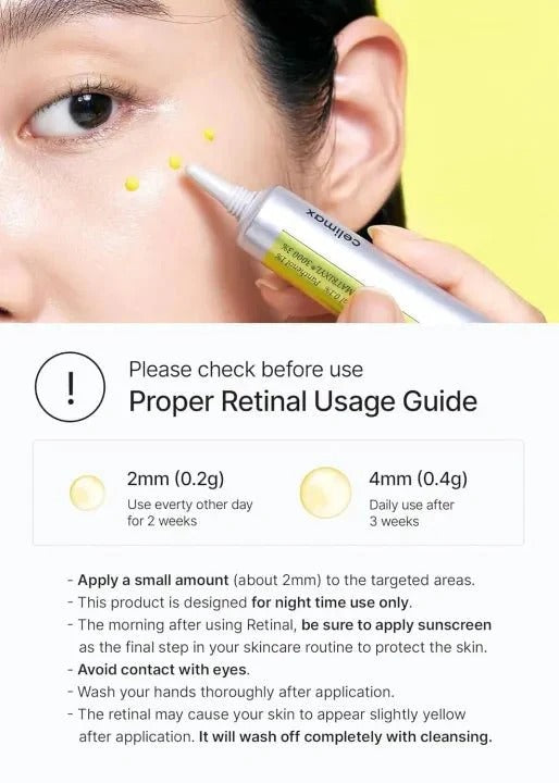 Retinal Shot Tightening Booster serum texture and packaging – Markazio UAE
